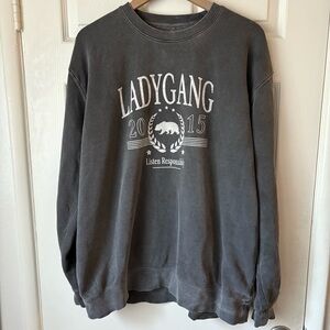 Ladygang Podcast Grey Crewneck 2015 Sweatshirt size XL